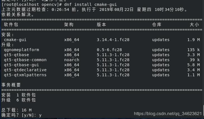 Fedora28安装opencv-4.1.0+opencv_contrib-4.1.0