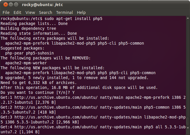 PHP学习之路（三）让我们开始环境搭建（搭建LMAP--基于Ubuntu11.04）