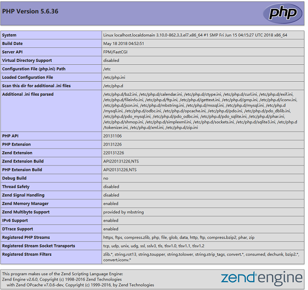 ccentos7下安装php5.6并使用nginx+php-fpm部署多个不同端口网站